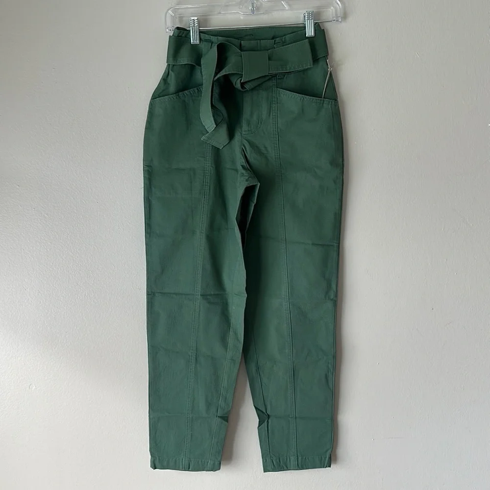 Women's Size 0 Pants Green Cargo A New Day Belt - Picture 1 of 4